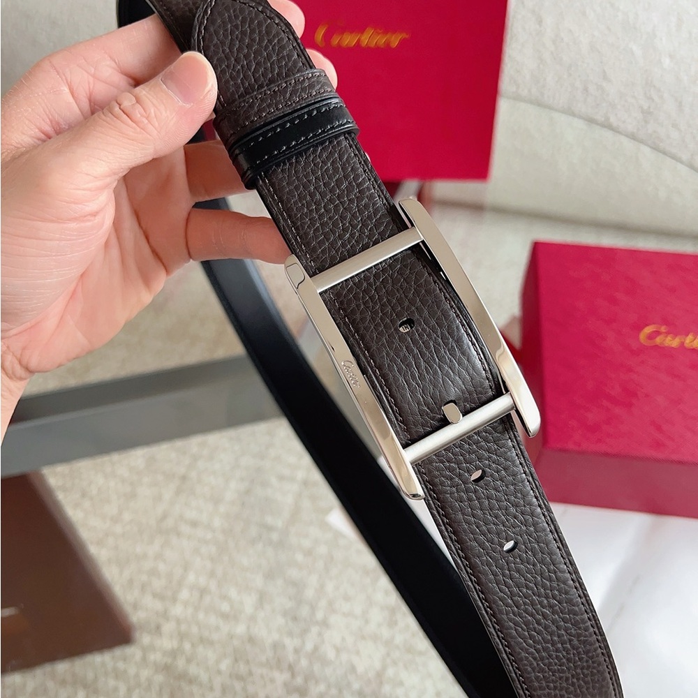 Cartier Santos Reversible Leather Belt - Picture 4 of 7